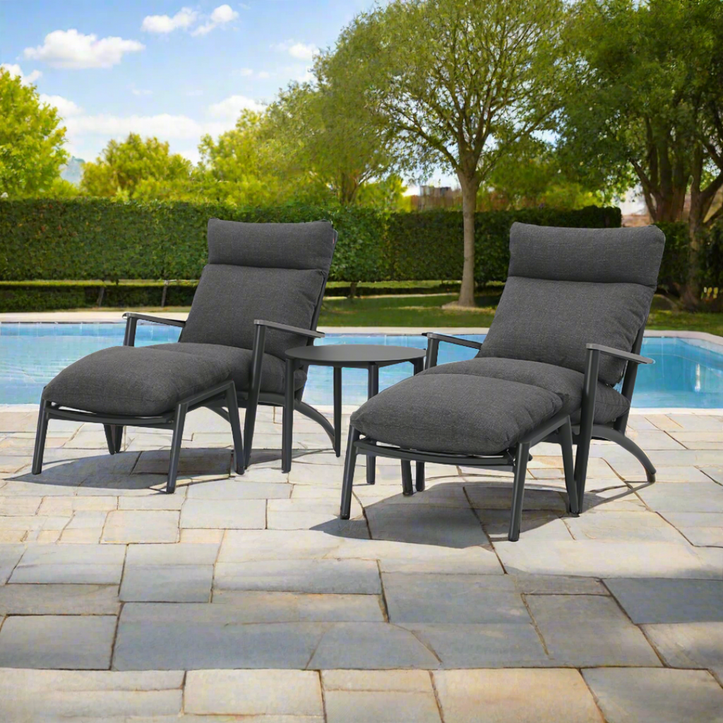 Florent 2 Outdoor Lounges with Ottomans and Side Table MacLeod's