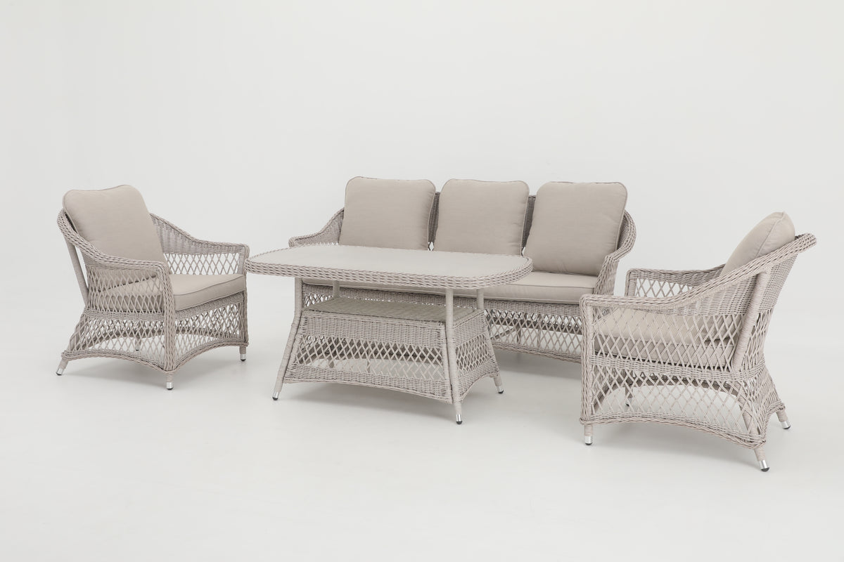 Hereford 4 Piece Outdoor Lounge Set | 3 Seater