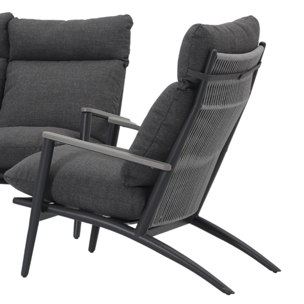 Florent 2 Outdoor Lounges with Ottomans and Side Table