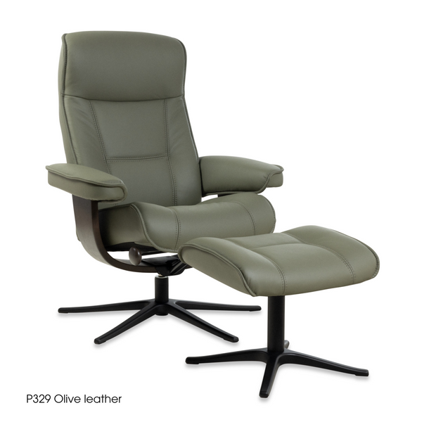 IMG Nordic 21 Chair with Footstool | Leather