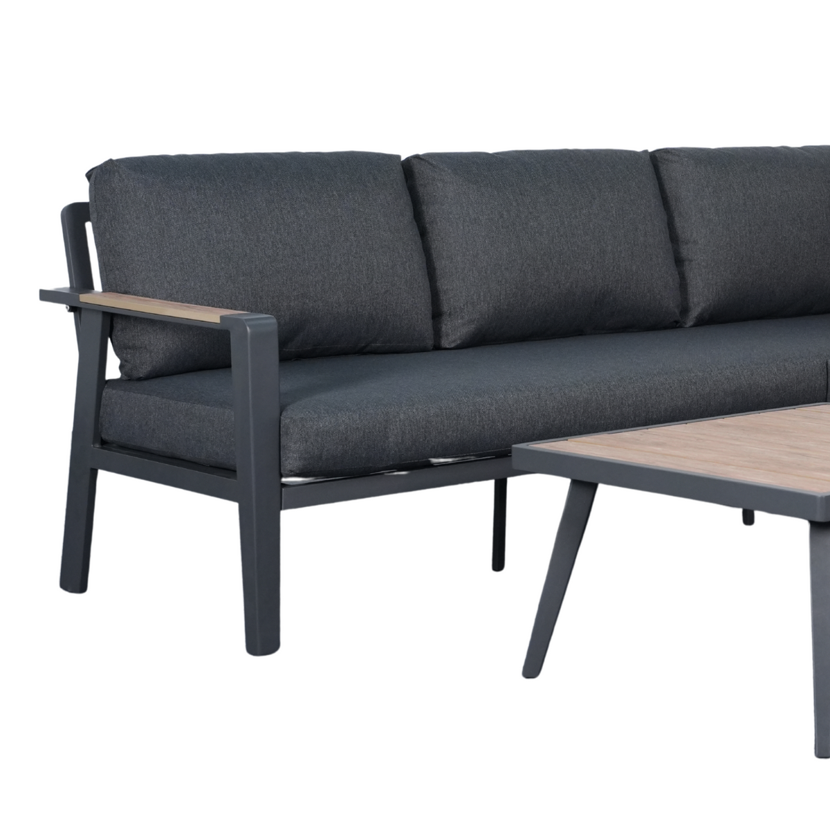 Arletter Corner Lounge with Coffee Table | Charcoal