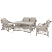 Hereford 4 Piece Low Outdoor Dining Set | 2 Seater
