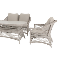 Hereford 4 Piece Low Outdoor Dining Set | 2 Seater