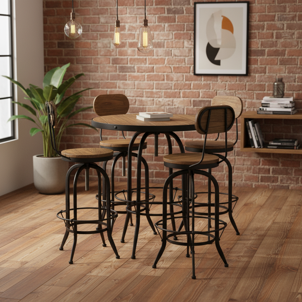 Industrial 4 Person Bar Suite