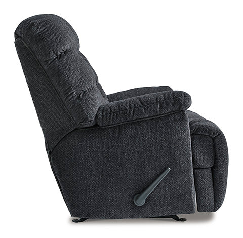 Bridgetrail Manaul Rocker Recliner | Charcoal