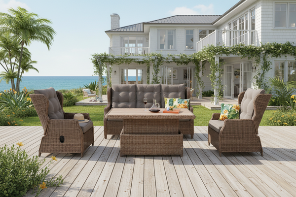 Buenos Aires 4-Piece Outdoor Recliner Lounge Set | Marina