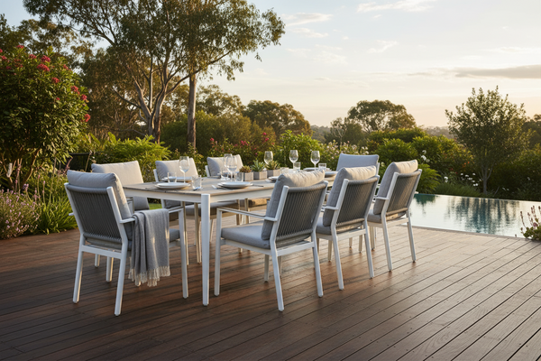 Ives Outdoor 9 Piece Dining Set