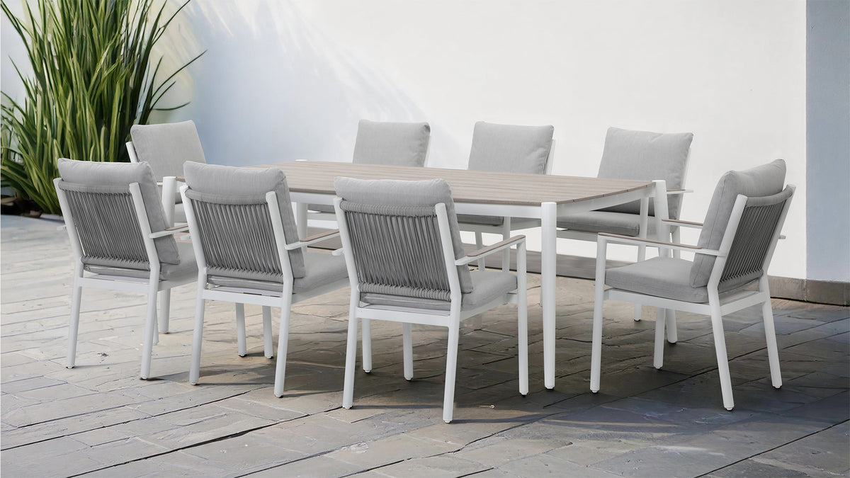 Ives Outdoor 9 Piece Dining Set