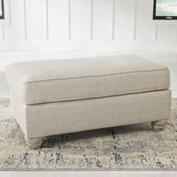 Traemore Ottoman | Linen