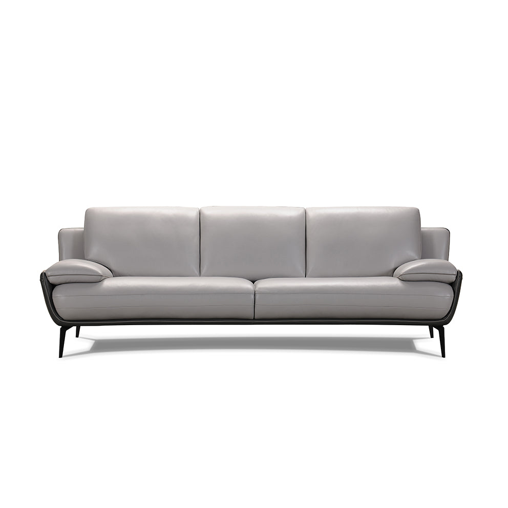 Cayenne 3 Seater Leather Sofa with Ottoman