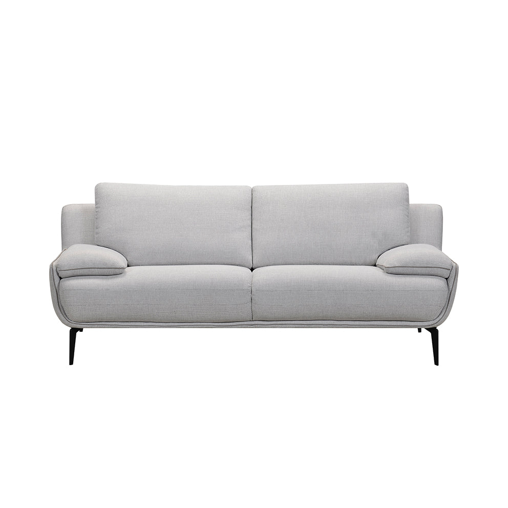 Cayenne 3 Seater Leather Sofa in Two Tone Grey