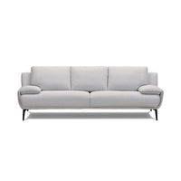 Cayenne 3 Seater Leather Sofa in Two Tone Grey