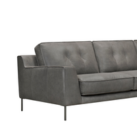 Roberto 3.5 Seater Leather lounge | Fossil
