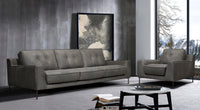Roberto 3.5 Seater Leather lounge | Fossil
