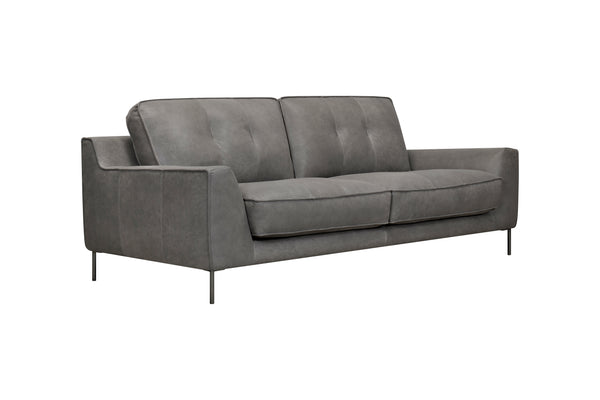 Roberto 3 Seater Leather lounge | Fossil