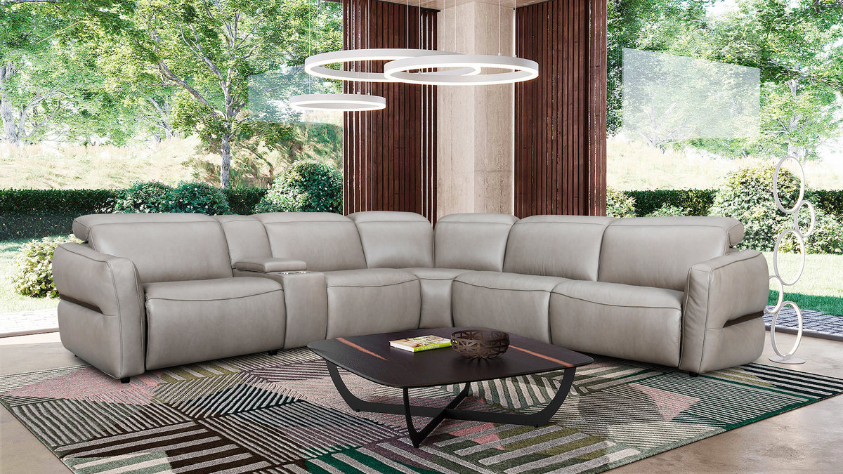 Bermuda Leather Electric Corner Lounge