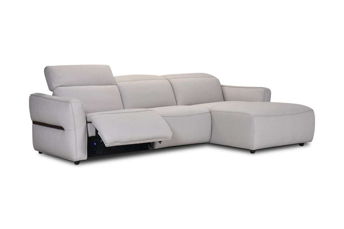 Bermuda Leather Electric Chaise Lounge