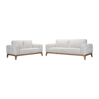 Apollo 3 Seater Leather Sofa | Moonlight