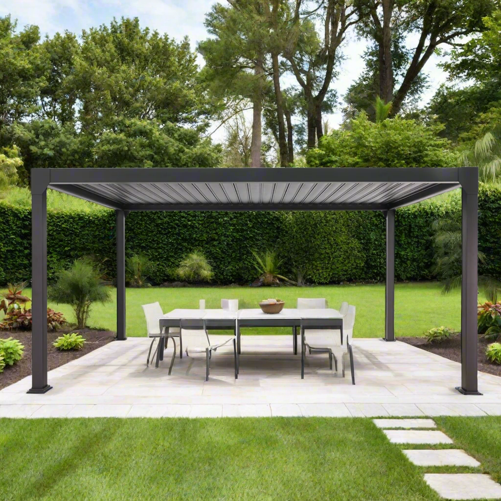 Solaire Louvered Pergola Patio Cover Gazebo 3 x 5