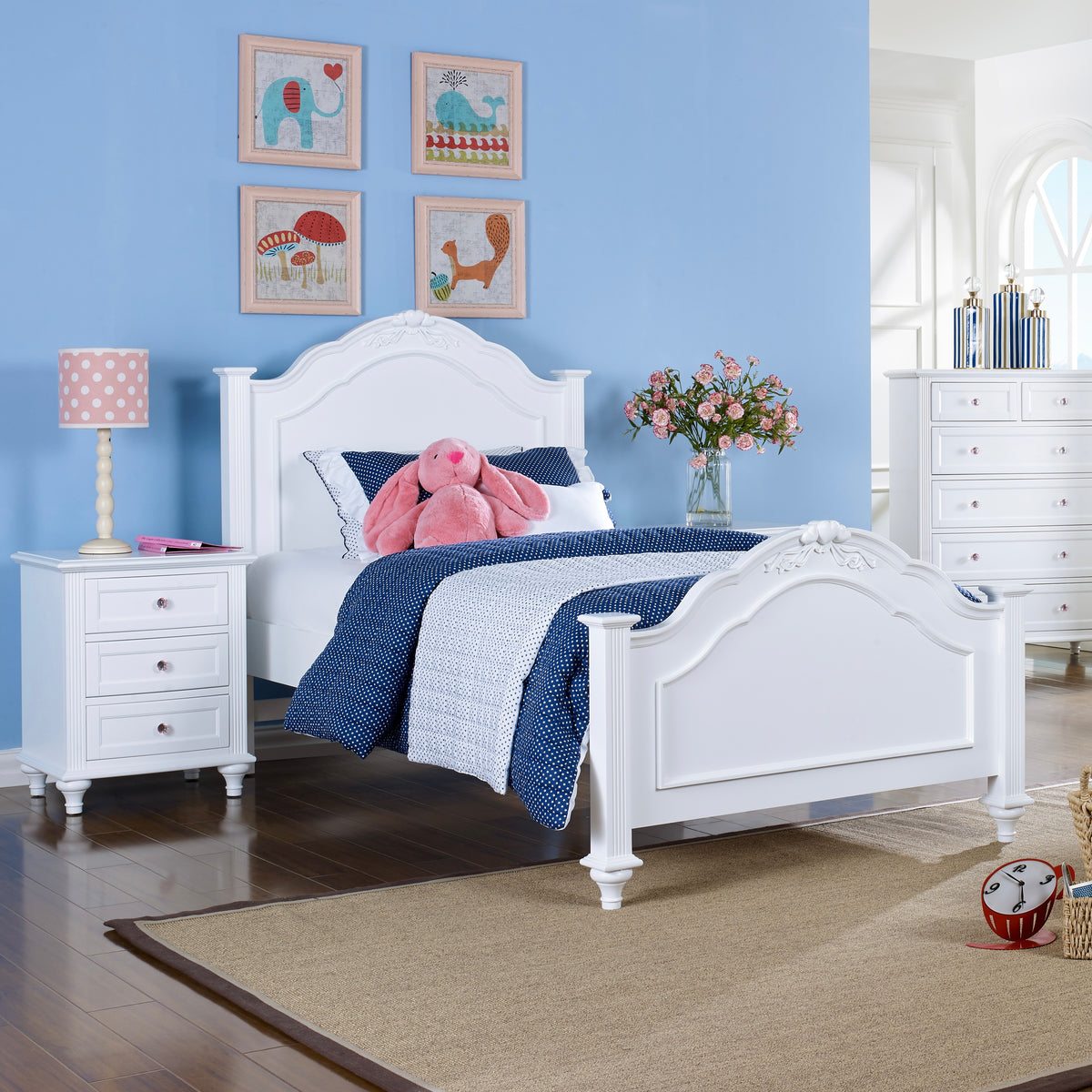 Coco Bed King Single Girls Bed | White