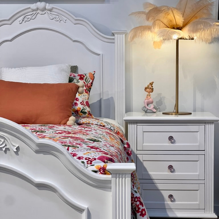 Coco Bed King Single Girls Bed | White