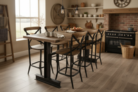 Reclaimed Timber 7 Peice Bar Table & Stool Set