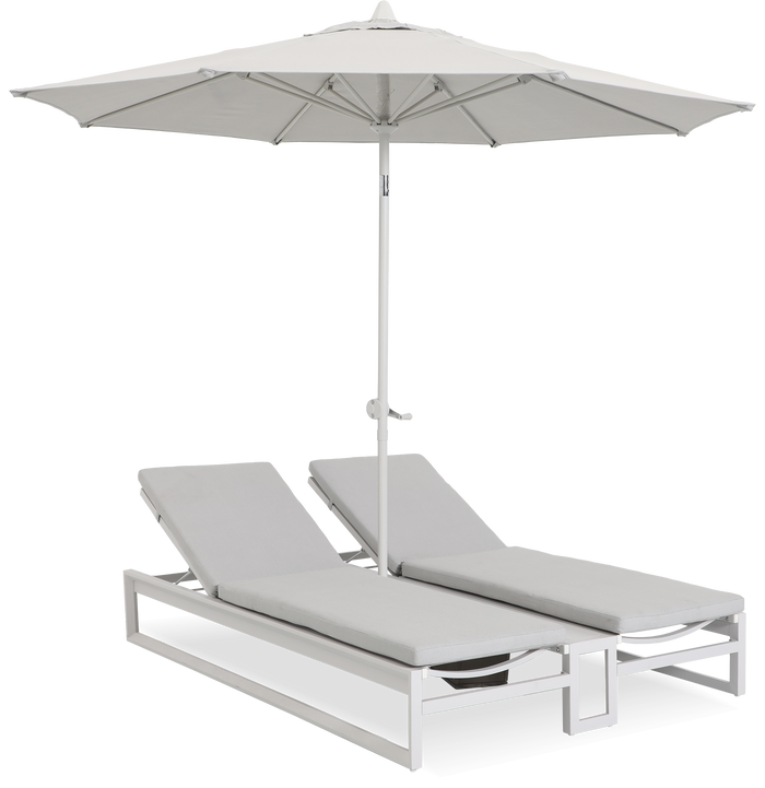 Bellevue Double Sunlounge with Umbrella