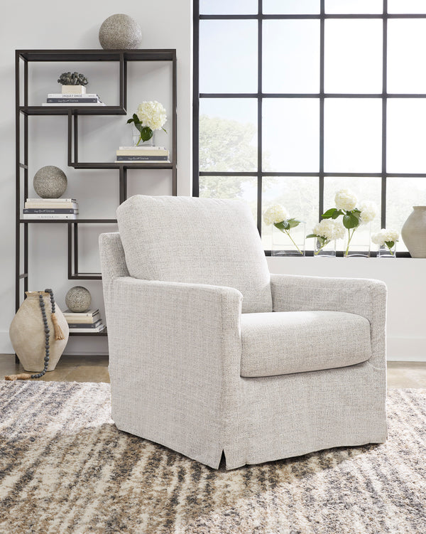 Jolie Swivel Glider Accent Chair- Stone