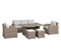 Birgu Low Dining 6-Piece Outdoor Set