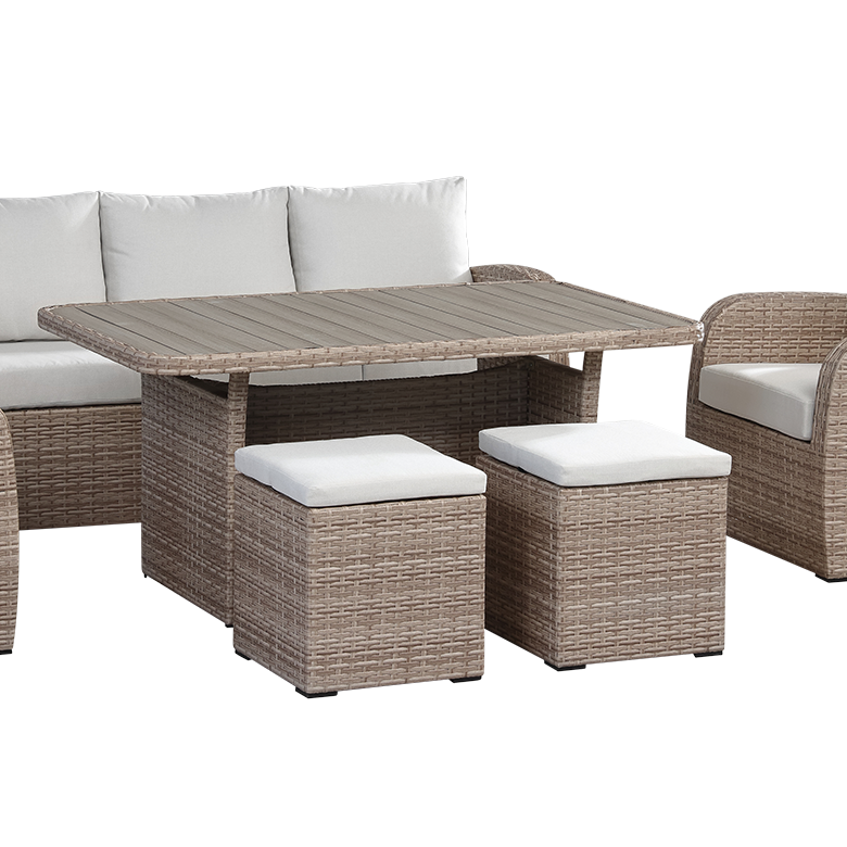 Birgu Low Dining 6-Piece Outdoor Set