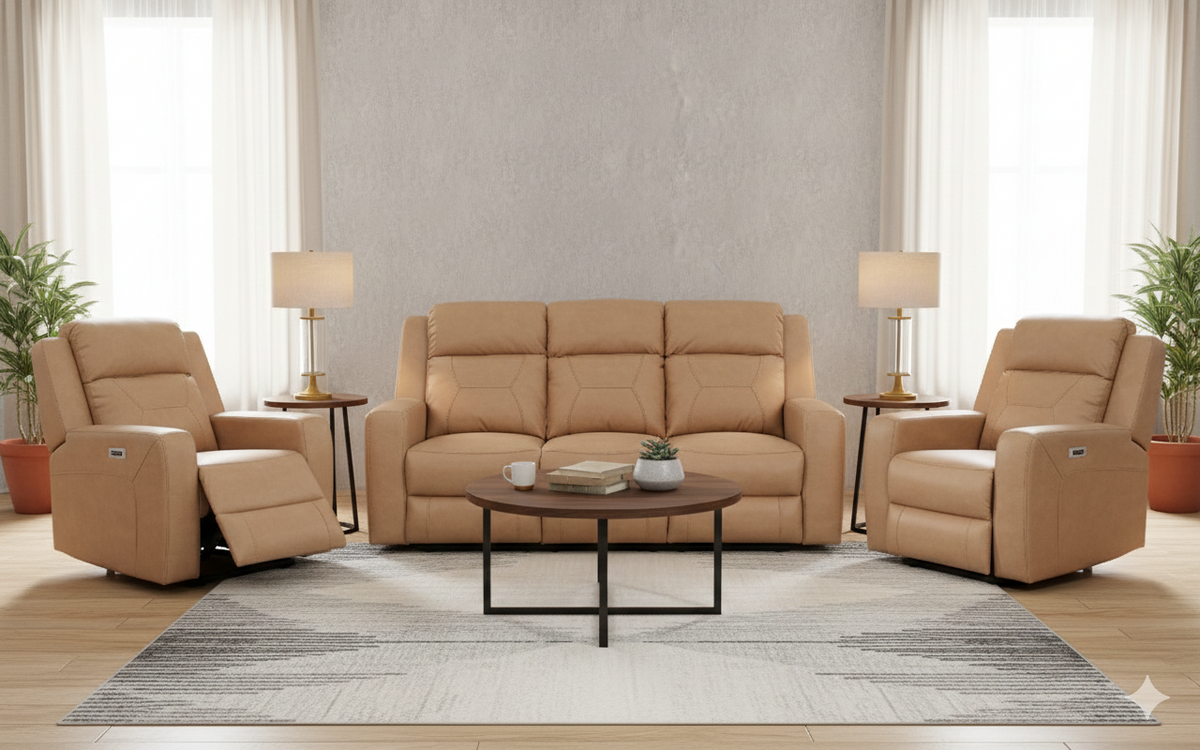 Berlin Electric 3 Piece Recliner Suite | 3 Seater
