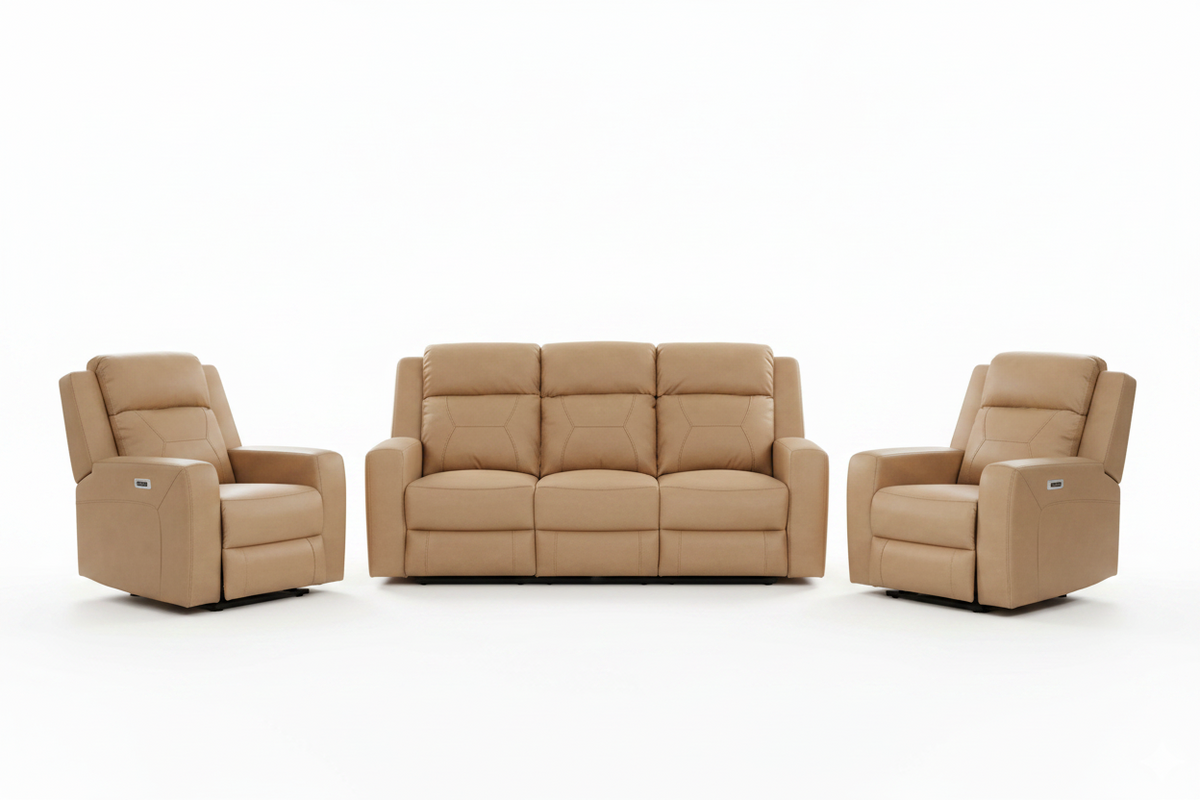Berlin Electric 3 Piece Recliner Suite | 3 Seater