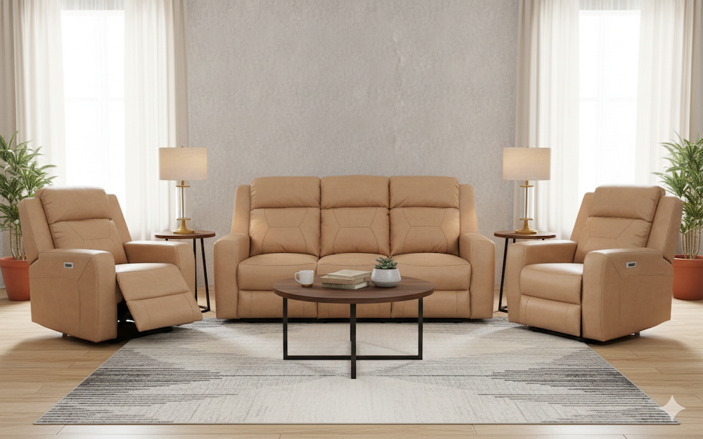 Berlin 3 Seater Electric Twin Recliner