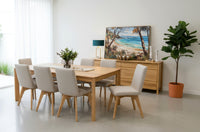 Manhattan Fabric Dining Chair | Brown