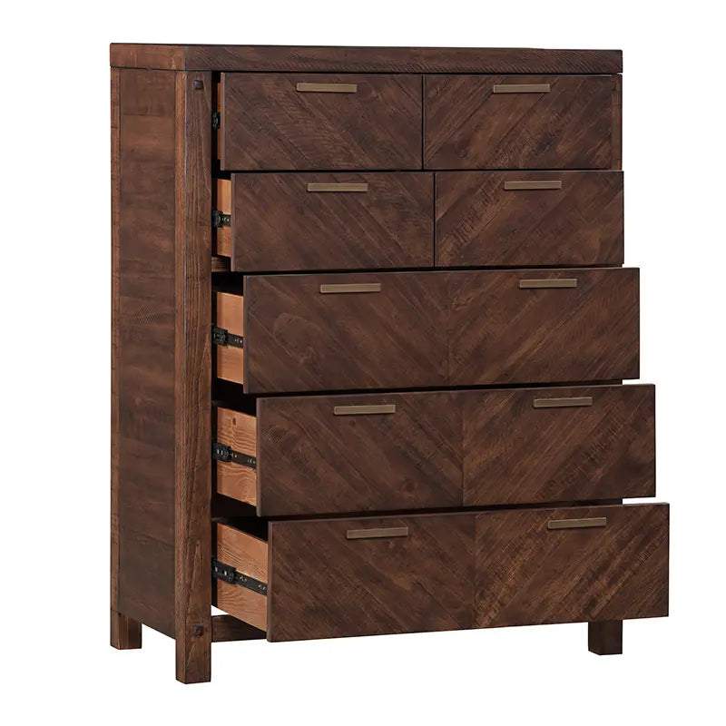Colchester Timber 7 Drawer Tallboy Chest of Drawers – MacLeod's Furniture Colchester Timber 7 Drawer Tallboy Chest of Drawers – MacLeod's Furniture