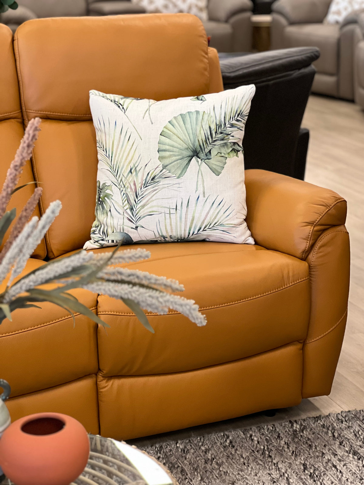 Camden 3 Seater with dual end Recliners | Tangerine