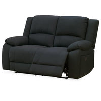 Captain 2 Seater with Twin Recliners|Black