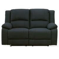 Captain 2 Seater with Twin Recliners|Black