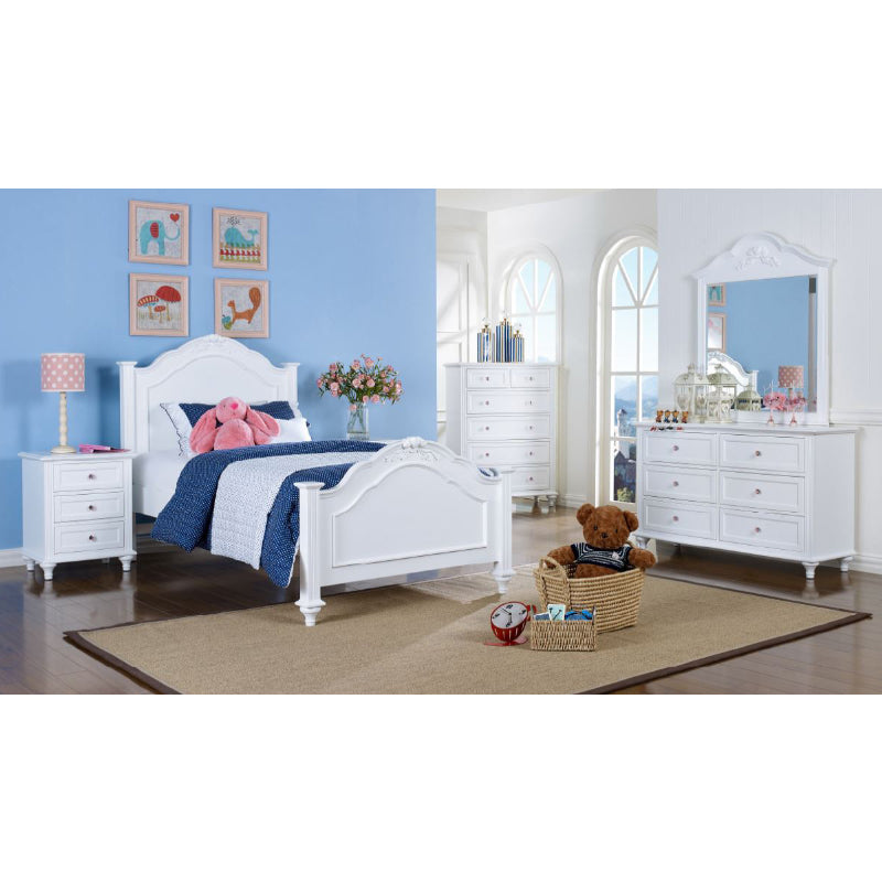 Coco Bed King Single Girls Bed | White