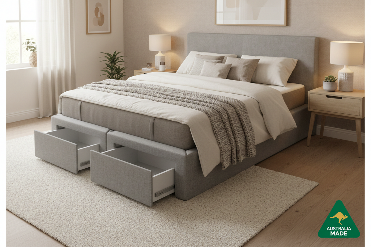 Classic Fabric 4 Drawer Bed Base