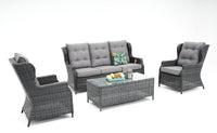 Buenos Aires 4-Piece Outdoor Lounge Setting | Castle Grey