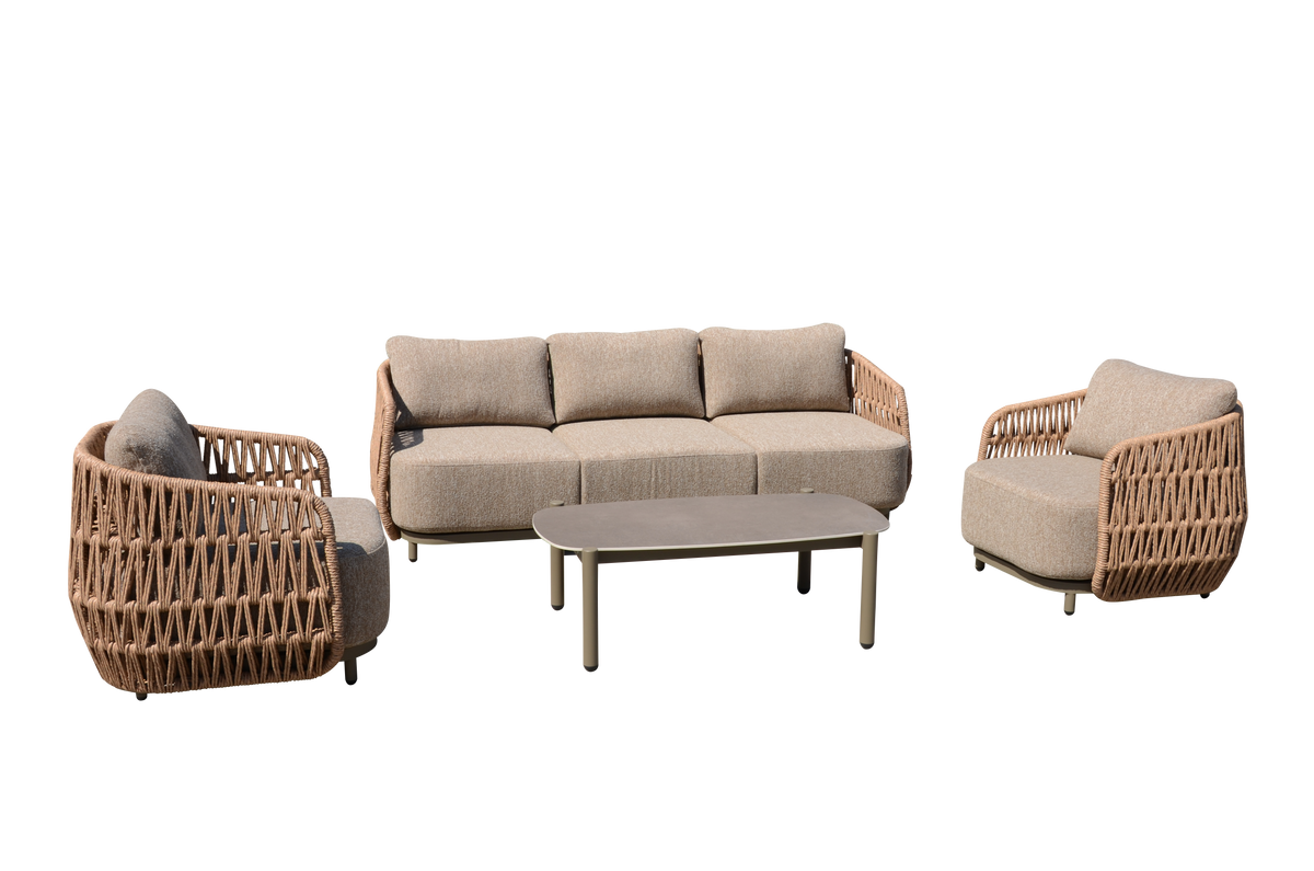 Eden Outdoor 4-Piece Triple Lounge Set