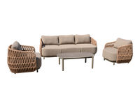 Eden Outdoor 4-Piece Triple Lounge Set
