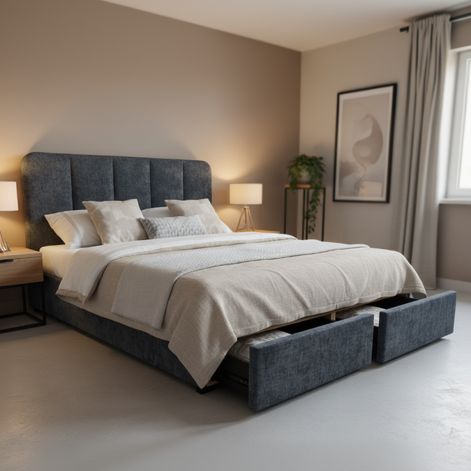 Aria Bed with Drawers