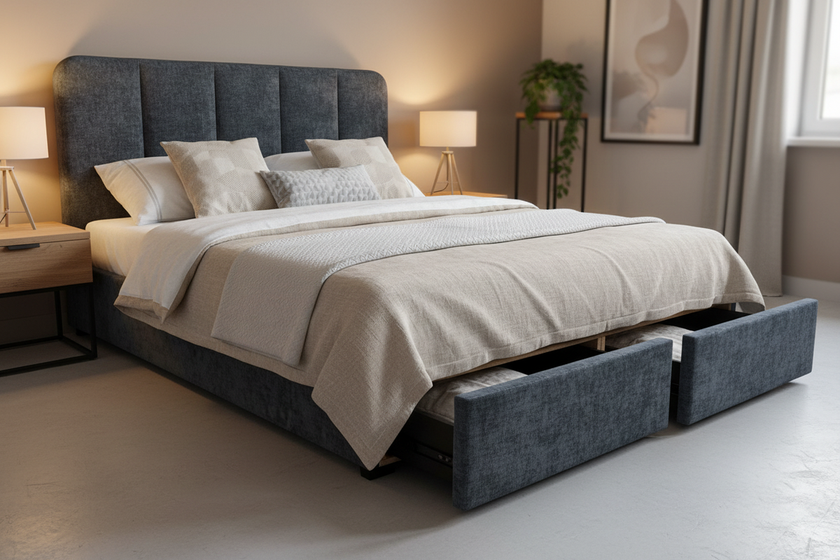 Aria Bed with Drawers