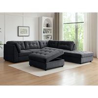 Evandale Corner Lounge with Ottoman AND Storage Ottoman