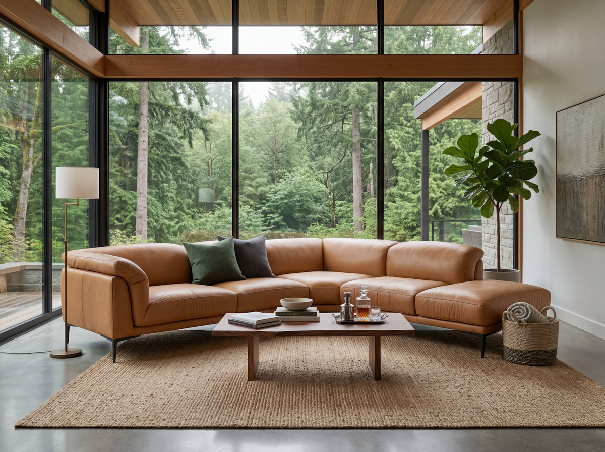 Trivoli Leather Corner Lounge