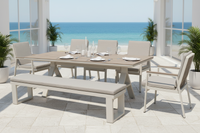 Florida Outdoor 7-Piece Bench Dining Set