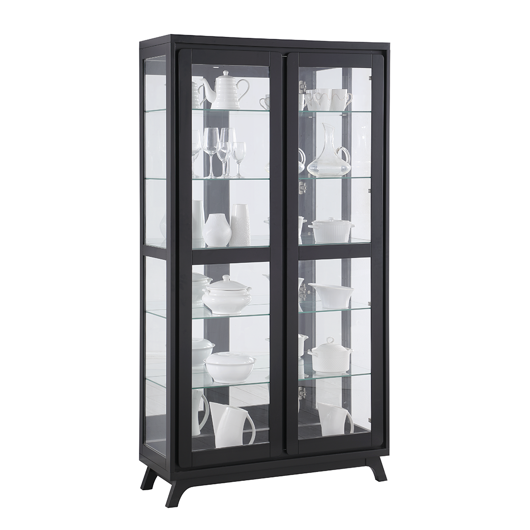 Griffith 2 Door Display Cabinet | Black Finish