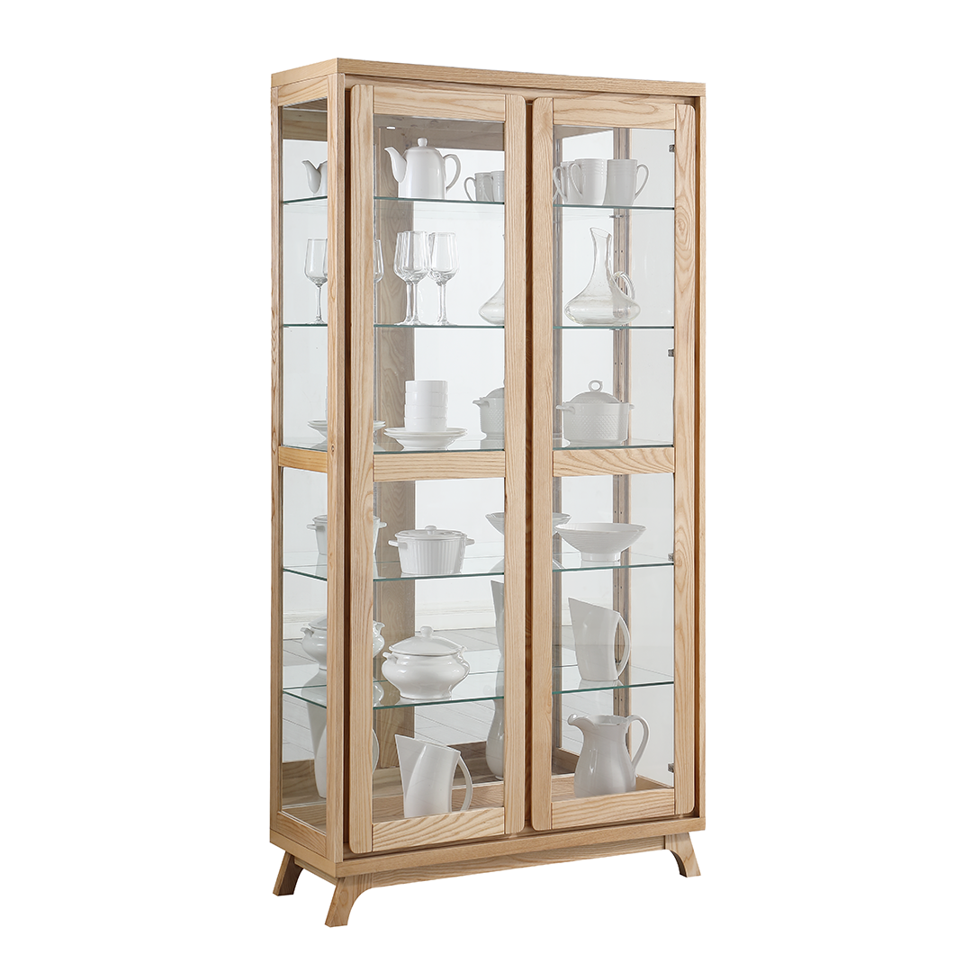 Griffith 2 Door Display Cabinet | Clear Finish